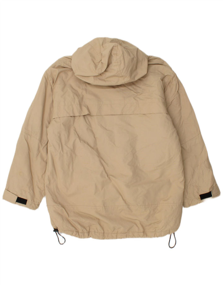 ASICS Chaqueta cortavientos con capucha para hombre UK 36 Small Beige Poliamida