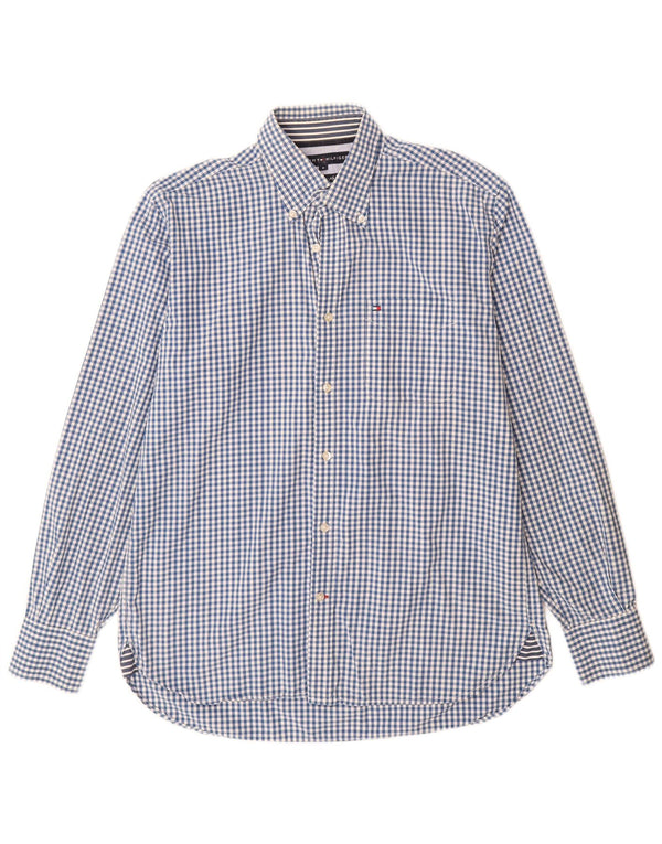 Tommy Hilfiger Camisa De Cuadros De Algodón A Cuadros Azul Medio