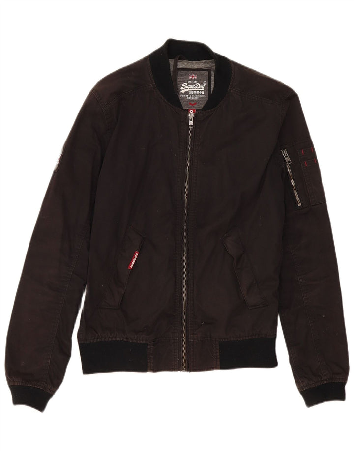 Superdry Chaqueta Bomber para Hombre UK 36 Small Algodón Negro