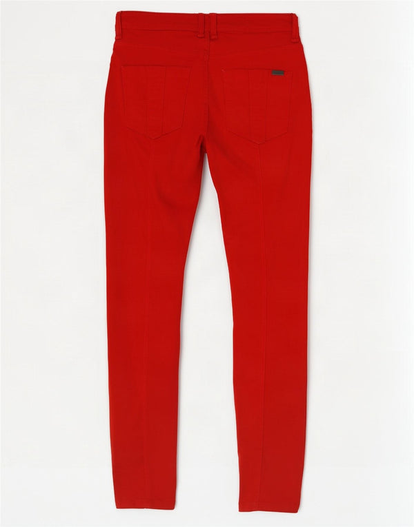 Burberry Pantalones informales ajustados BRIT para mujer W28 L31 Algodón rojo