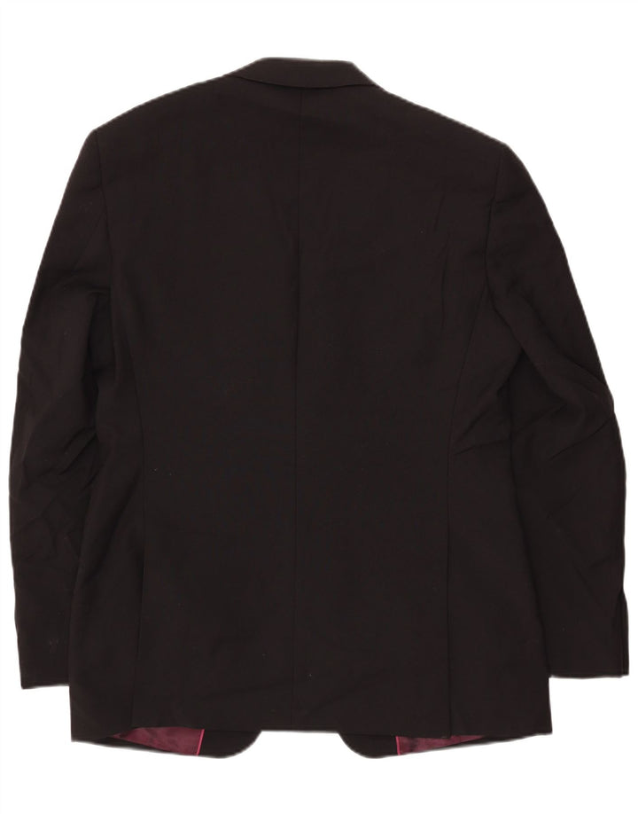 Marks & Spencer Chaqueta tipo blazer con 2 botones y autógrafo para hombre, talla 40, color negro