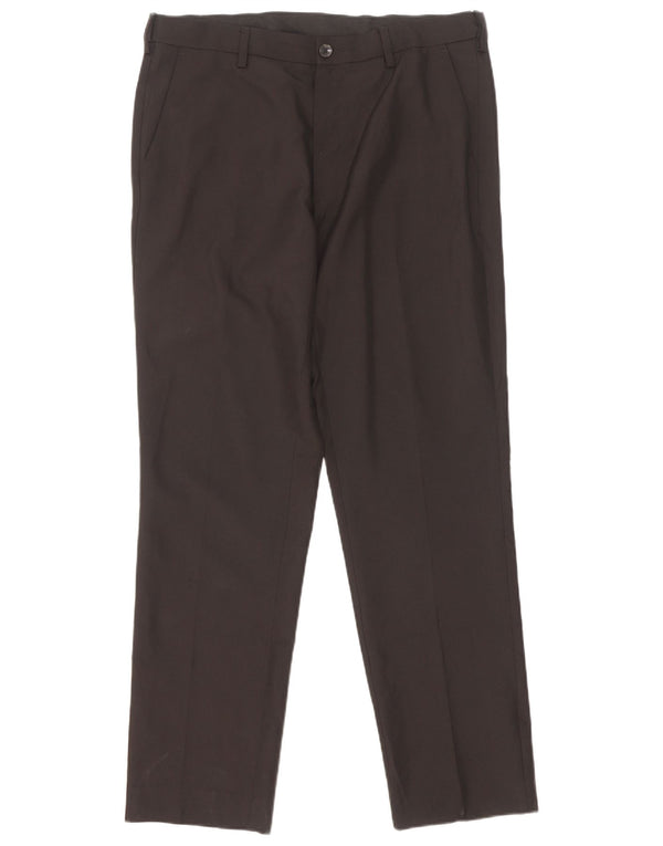 Marks & Spencer Pantalones chinos rectos de corte regular para hombre W34 L31 Negro