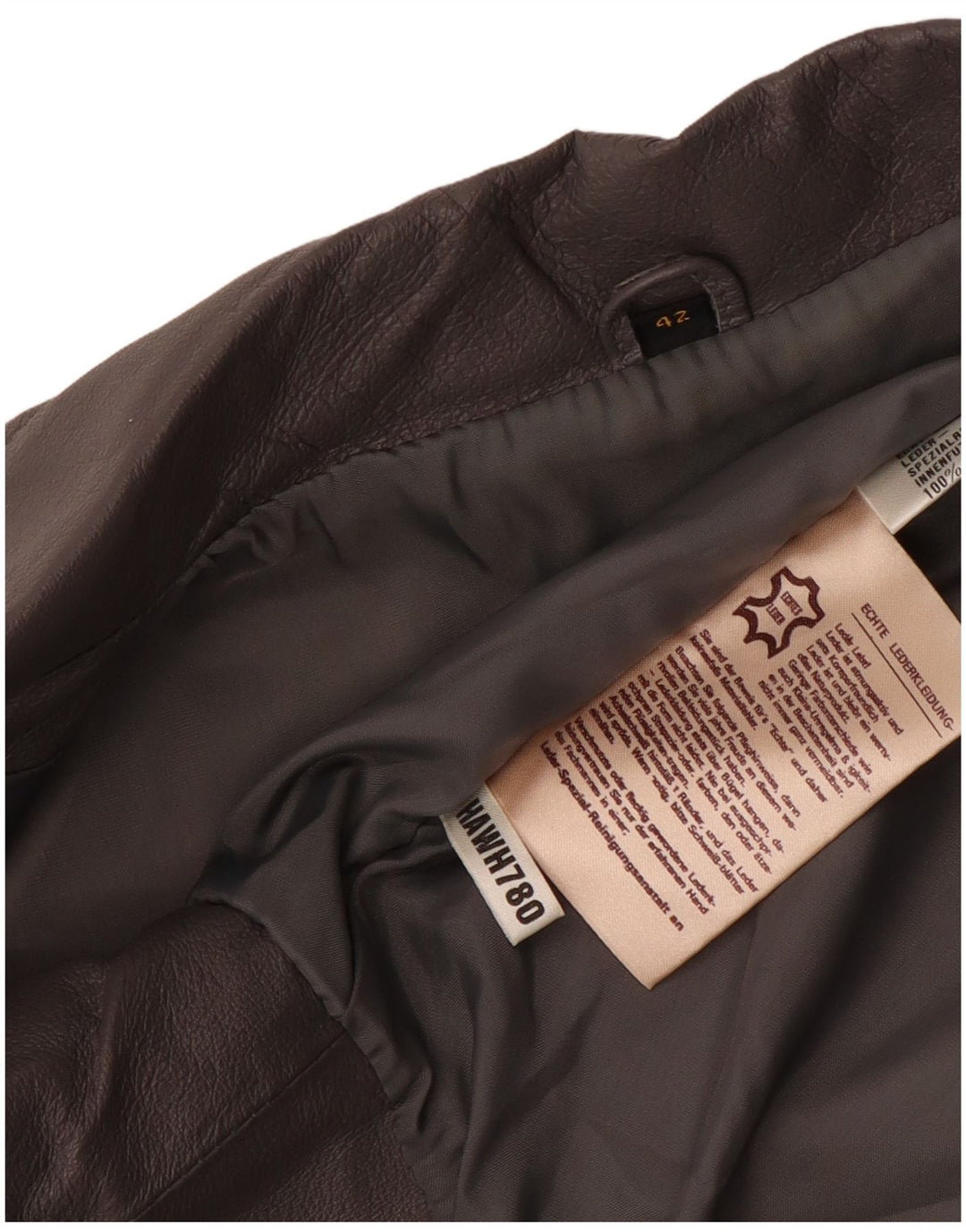 Vintage mujer bombardero chaqueta de cuero de gran tamaño EU 42 cuero gris grande