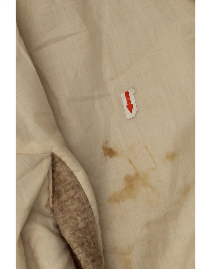 Zara Mujer Abrigo Cruzado ES 42 XL Lana Beige