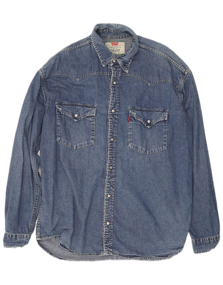 LEVI'S Camisa vaquera para hombre grande azul