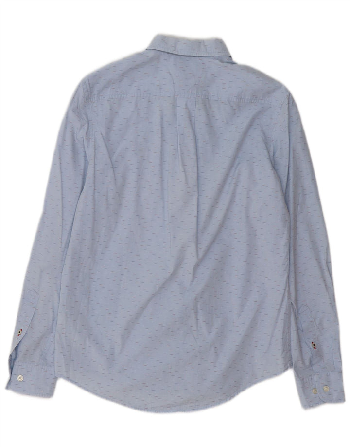 TOMMY HILFIGER Camisa de hombre pequeña de algodón moteado azul