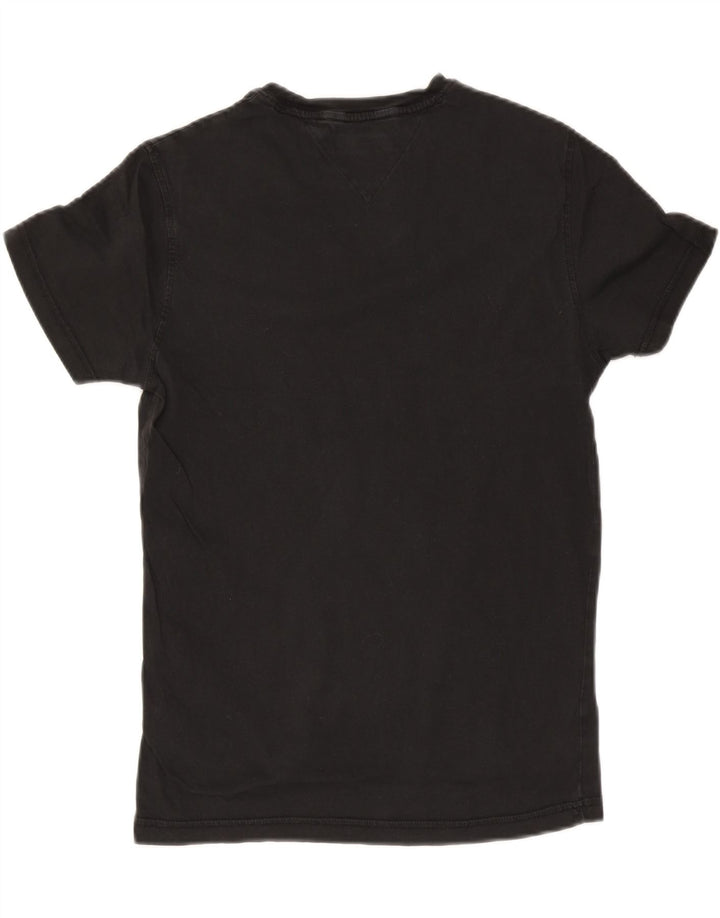 Tommy Hilfiger - Camiseta para hombre, talla pequeña, algodón negro