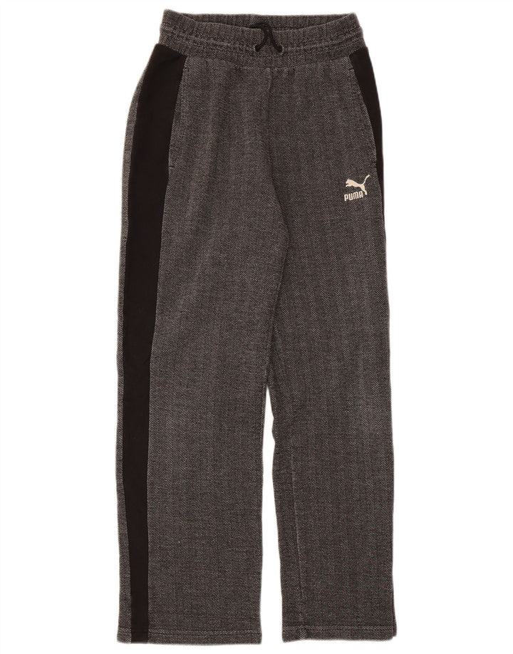 PUMA Pantalones de chándal para mujer UK 10 Small Grey Herringbone