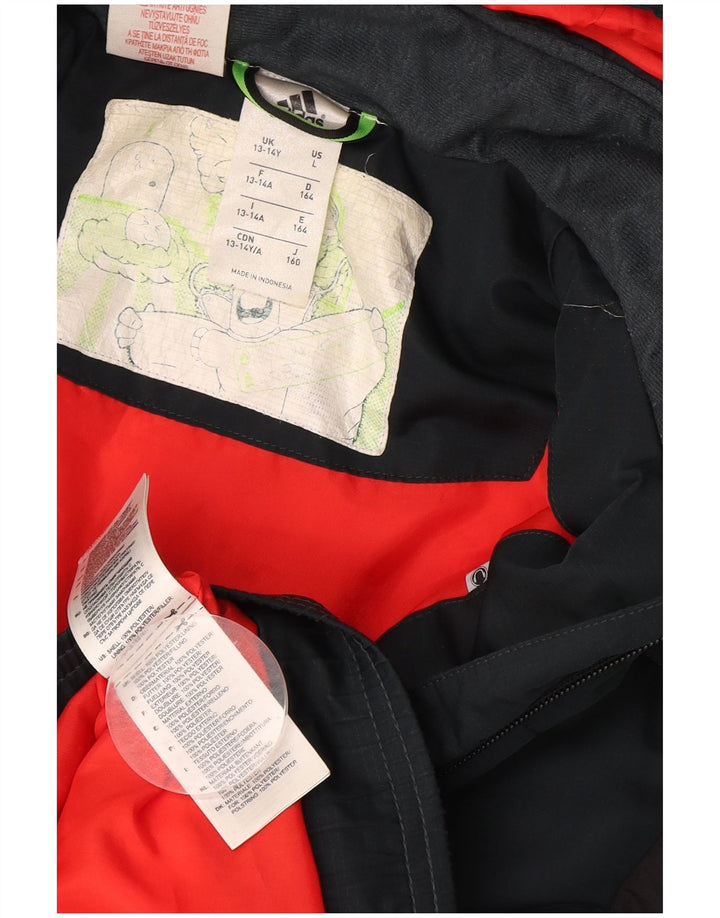 ADIDAS Chaqueta acolchada con capucha para niño 13-14 años Azul marino Colorblock