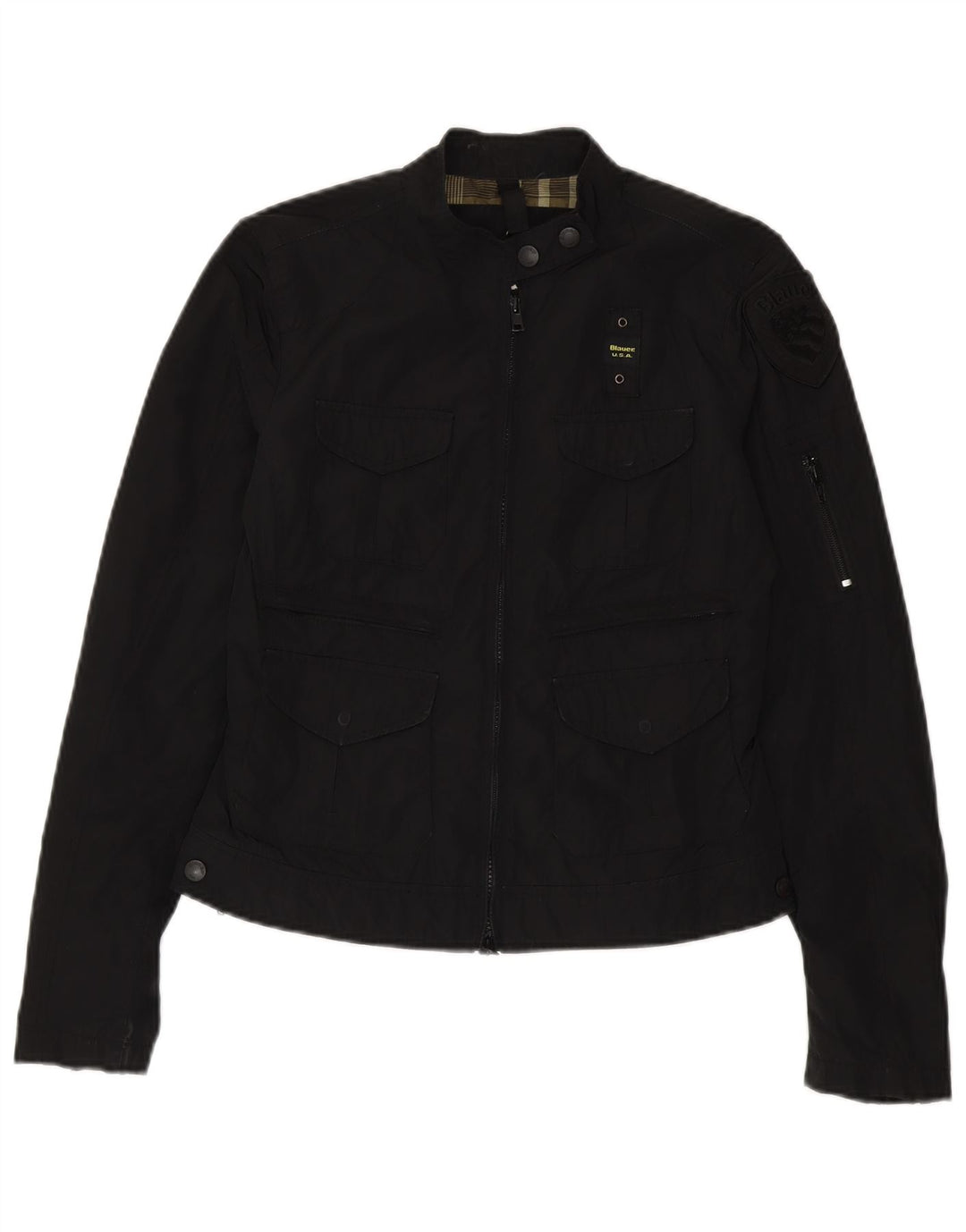 Blauer Chaqueta utilitaria para mujer UK 44 Mediana Poliéster negro