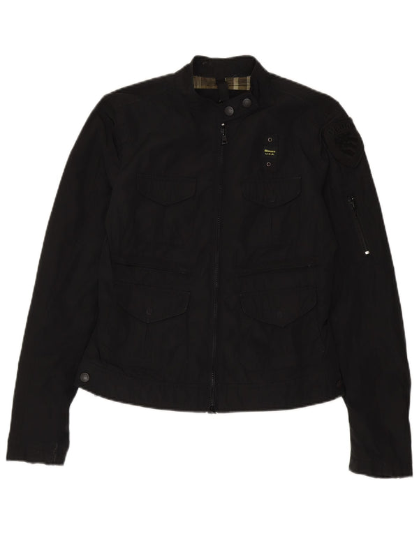 Blauer Chaqueta utilitaria para mujer UK 44 Mediana Poliéster negro