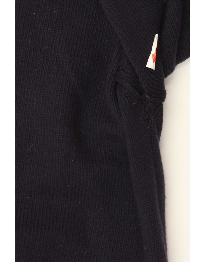 Slam Jersey con cuello barco para hombre, talla 2XL, lana azul marino
