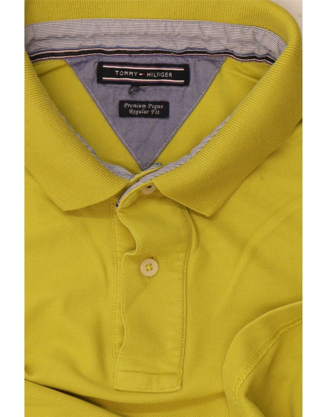 Tommy Hilfiger Polo Regular Fit para Hombre XL Amarillo