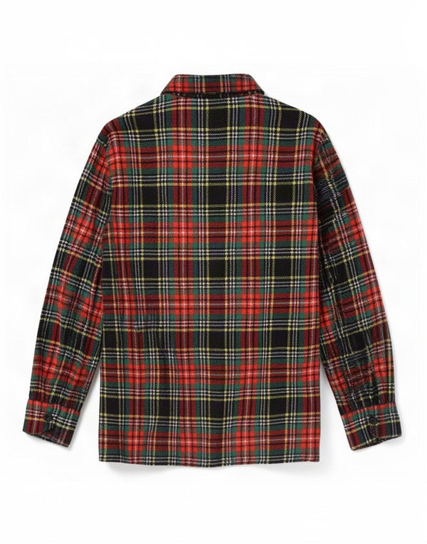 Camisa De Franela Gorena Hombre A Cuadros Verdes Pequeños