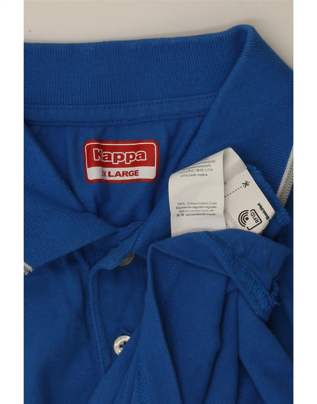 KAPPA Mens Polo Shirt 2XL Blue Cotton Vintage Kappa and Second-Hand Kappa from Messina Hembry 