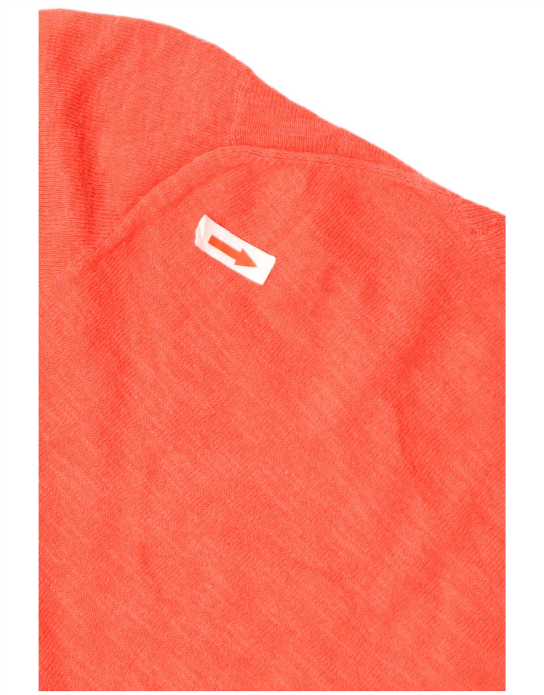 J. CREW Jersey de cuello redondo para mujer UK 10 Small Red Cotton