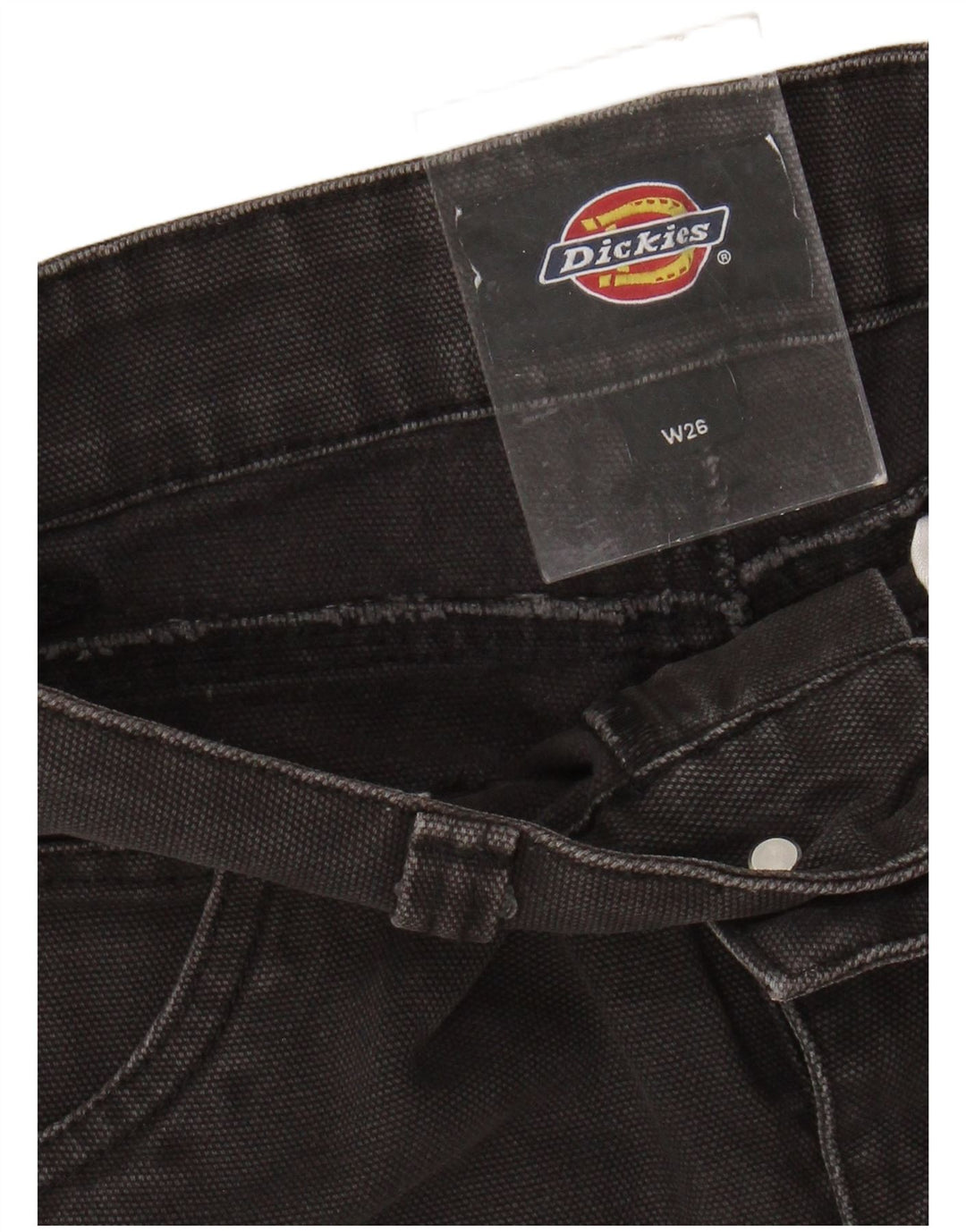 Dickies Shorts Cargo De Cintura Alta Para Mujer W26 Small Black Cotton
