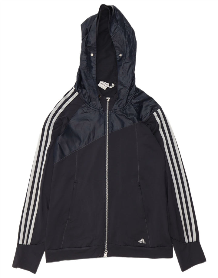 Adidas Climalite - Chaqueta con capucha para mujer, talla 12, color azul marino