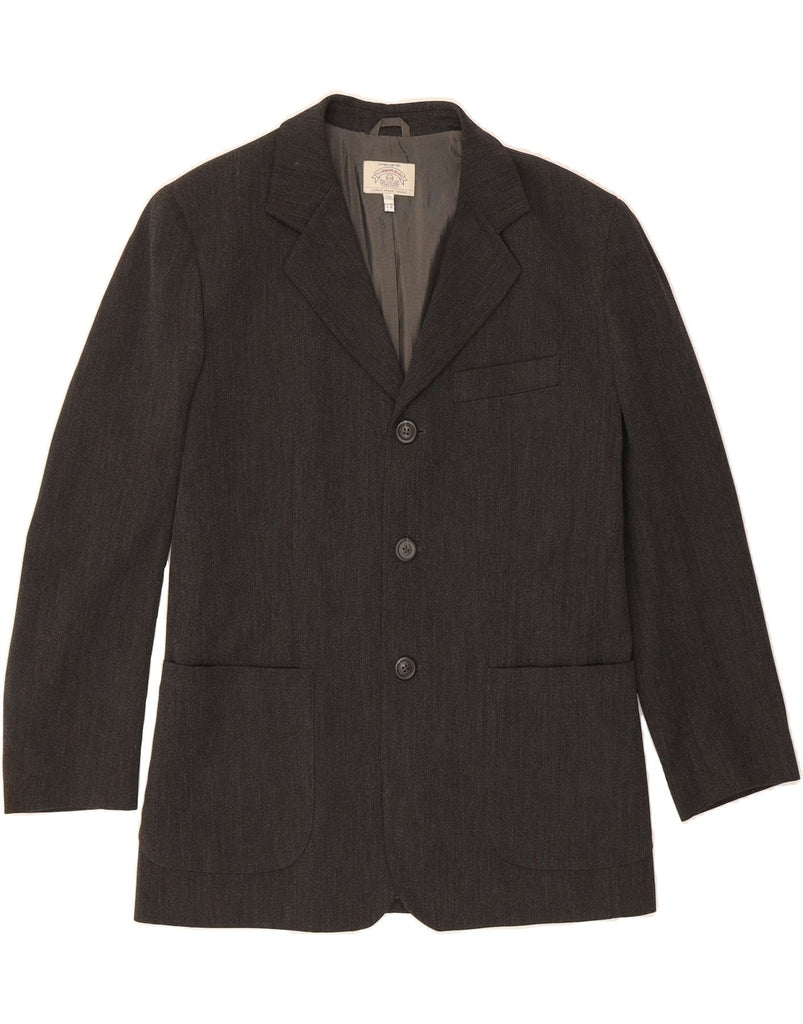 ARMANI Mens Milano 3 Button Blazer Jacket UK 40 Large Grey Polyester Vintage Armani and Second-Hand Armani from Messina Hembry 