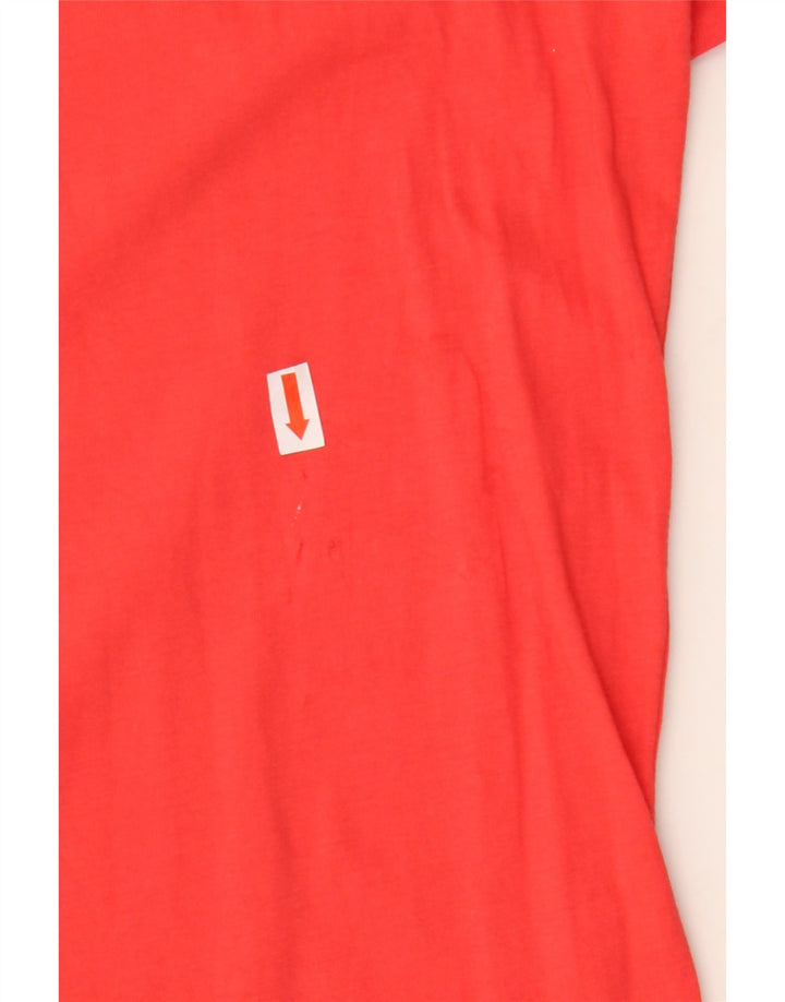 Adidas - Camiseta gráfica para hombre, talla pequeña, algodón rojo