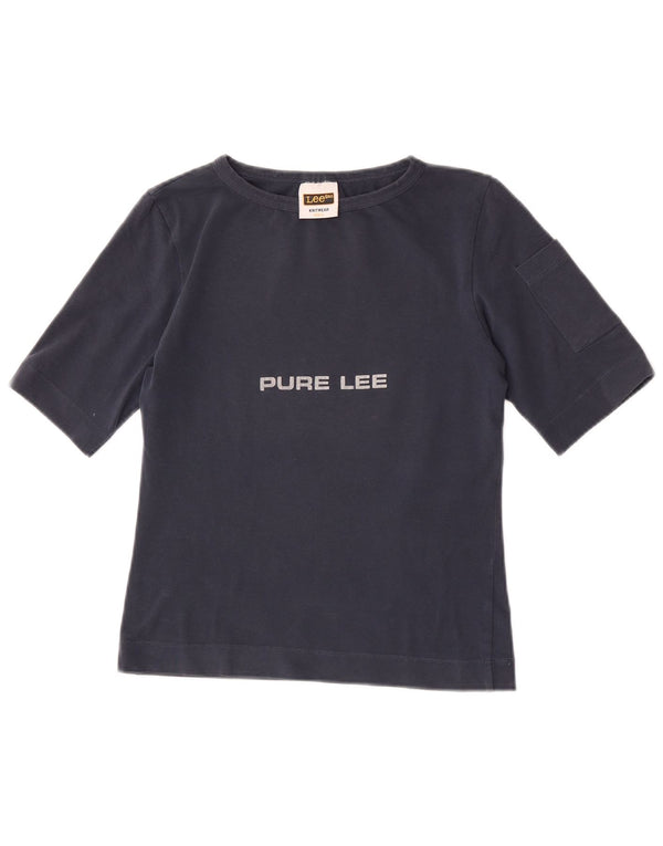 Lee - Camiseta corta con gráfico para mujer, talla 40, color azul marino