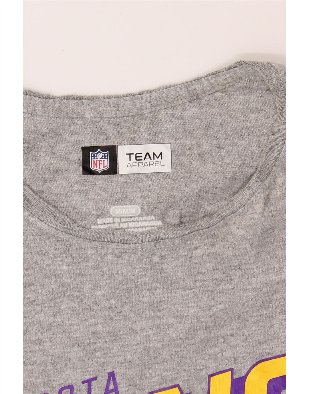 NFL Mens Minnesota Vikings Graphic T-Shirt Top Medium Grey Cotton Vintage NFL and Second-Hand NFL from Messina Hembry 