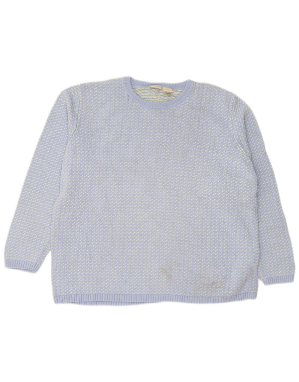 L.L.Bean Jersey con cuello barco para mujer UK 40 XL Algodón moteado azul