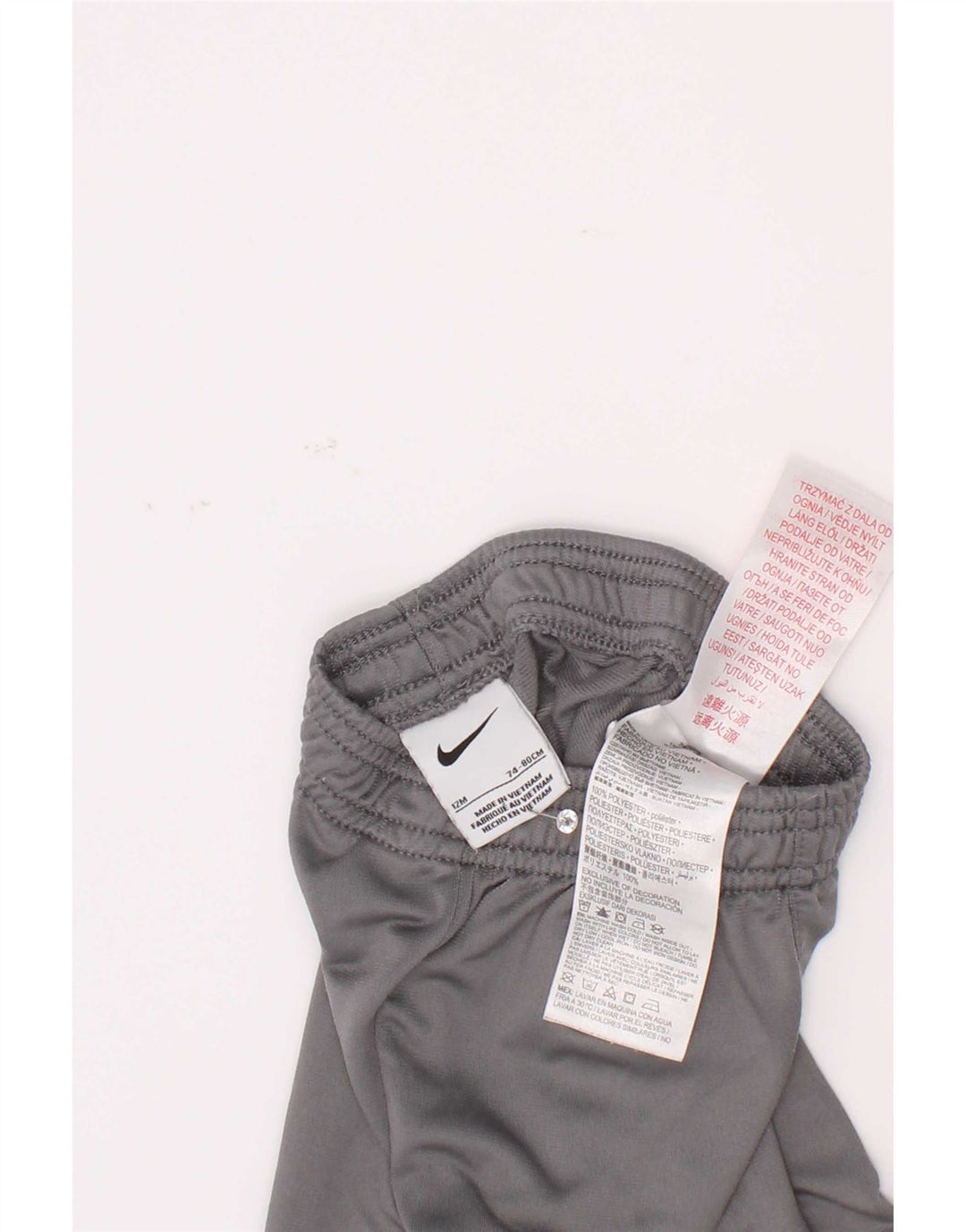 Nike Pantalón Chándal Bebé Niño 9-12 Meses Gris Poliéster