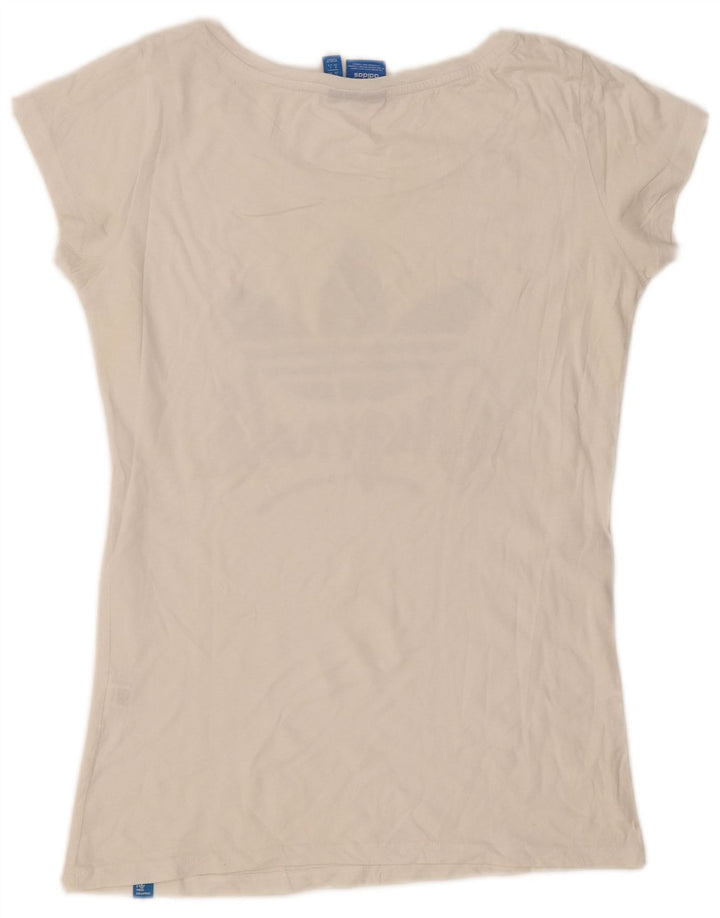 Adidas Camiseta gráfica para mujer Top UK 12 Medium White