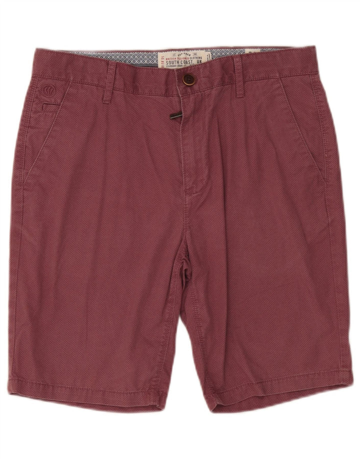 Pantalones cortos chinos con estampado abstracto para hombre de Fat Face W32 Algodón burdeos medio