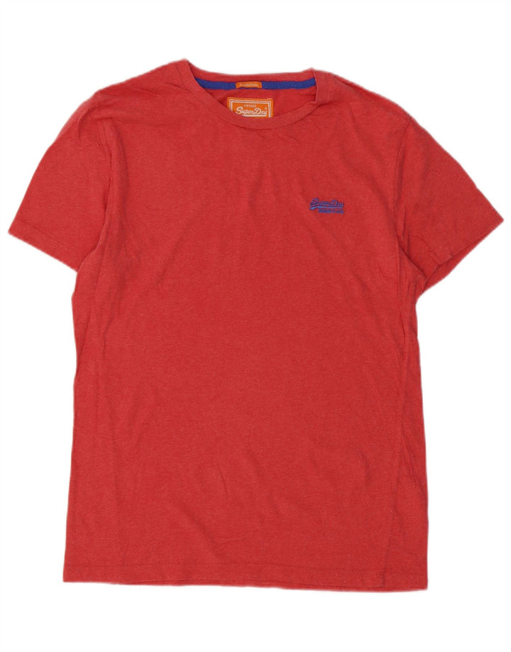 SUPERDRY Hombre Camiseta Top Grande Rojo Algodón