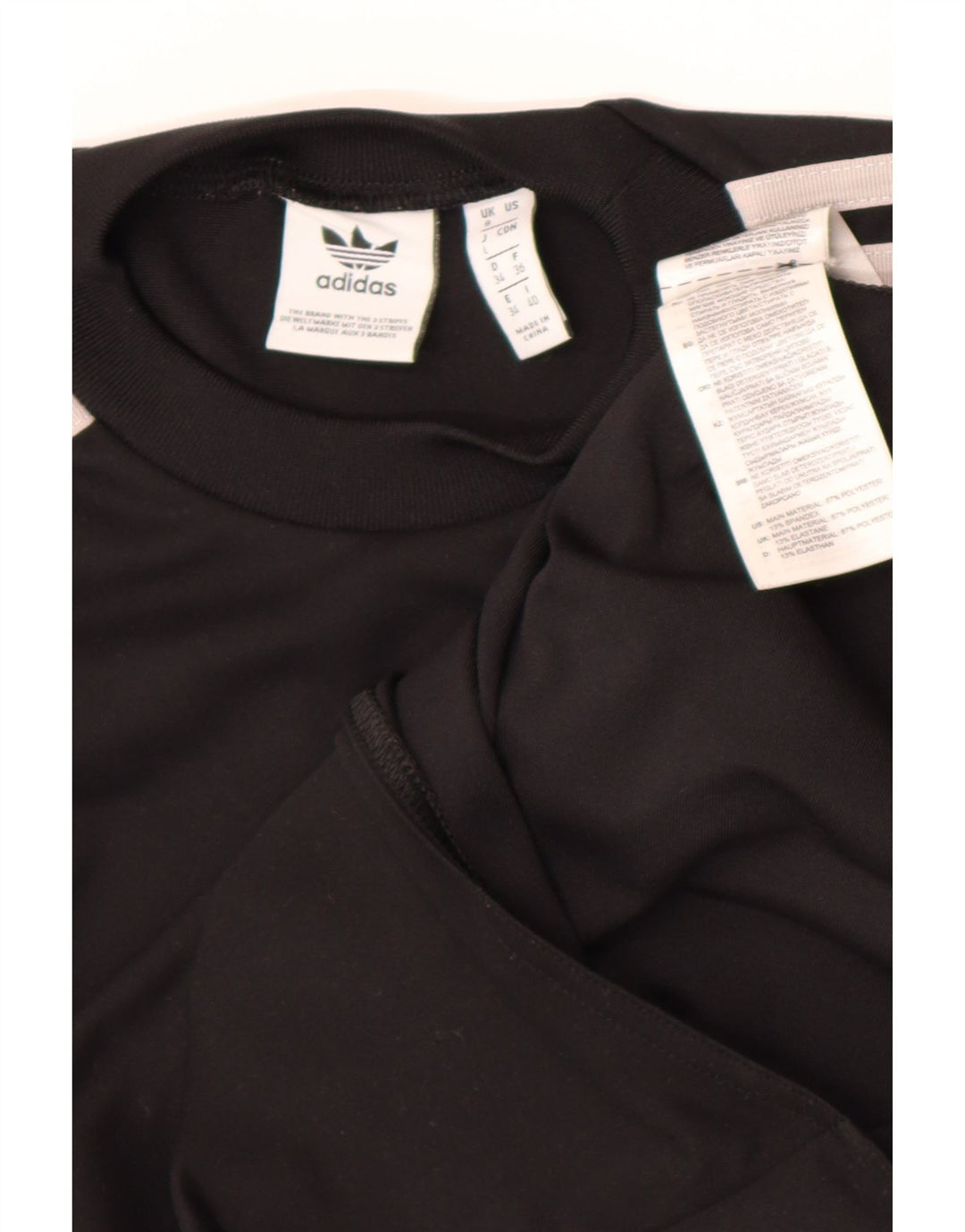 Adidas Body de manga larga para mujer UK 8 Small Poliéster negro