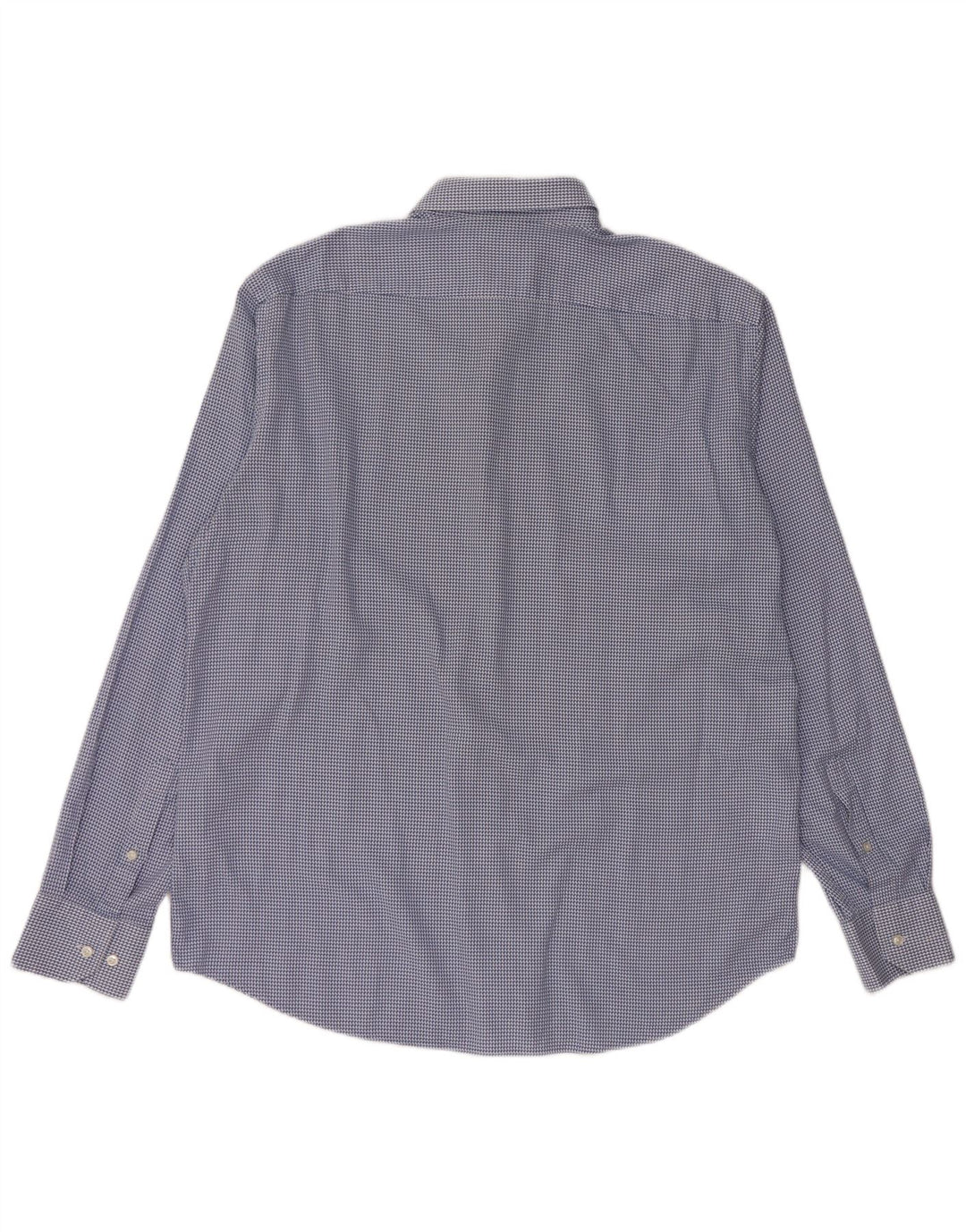 Camisa HUGO BOSS de corte regular para hombre Talla 44 17 1/2 XL Algodón de pata de gallo azul