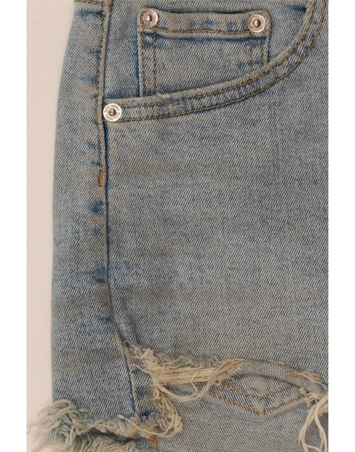Zara Shorts De Mezclilla Para Mujer EU 38 Small W28 Azul