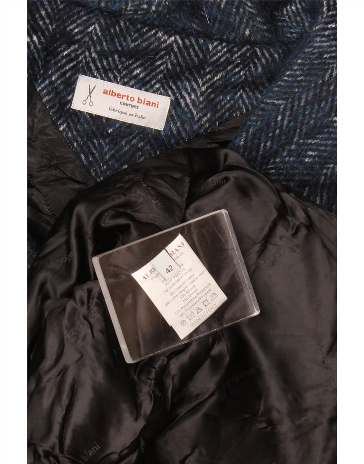 Alberto Biani Chaqueta Blazer de Manga 3/4 para Mujer IT 42 Azul Marino Medio