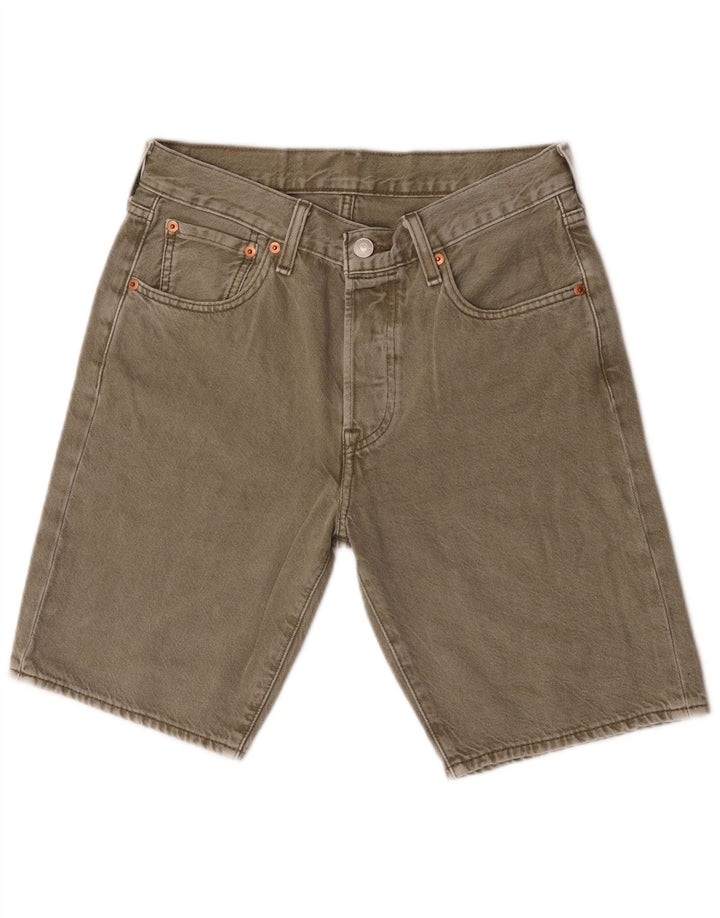 Levi's Mens 501 Denim Shorts W28 Pequeño Algodón Caqui