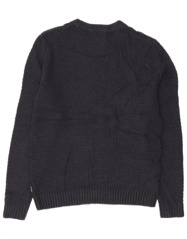 JACK & JONES Jersey De Cuello Redondo Para Hombre Acrílico Azul Marino Medio