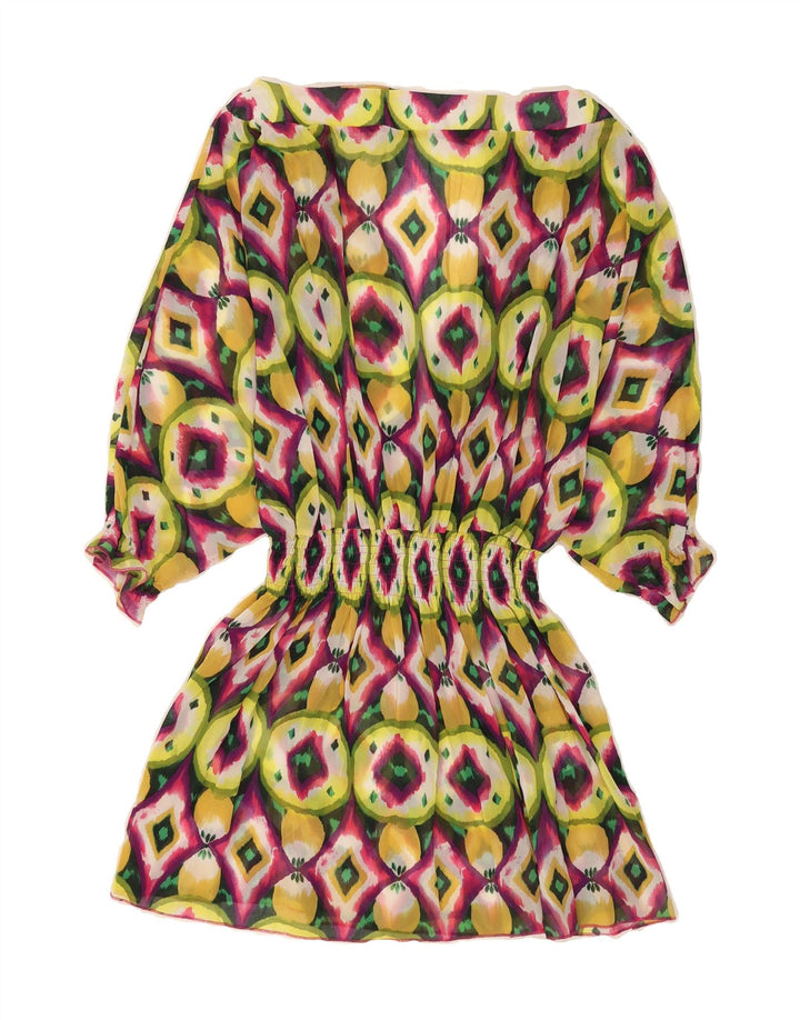 KOR@KOR Womens Abstract Pattern Drop Waist Dress UK 10 Small Multicoloured Vintage Kor@Kor and Second-Hand Kor@Kor from Messina Hembry 