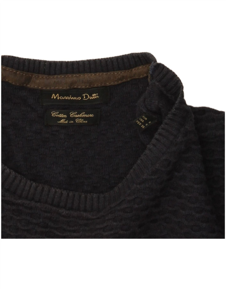 Massimo Dutti Jersey Cuello Redondo Hombre Small Azul Marino Algodón