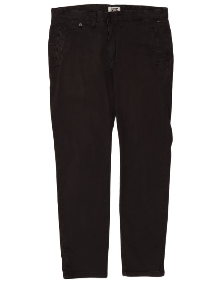 TOMMY HILFIGER Pantalón chino recto para hombre W33 L32 Algodón gris