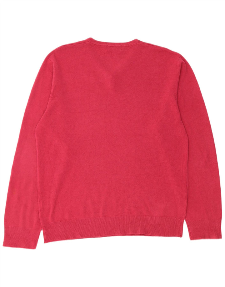 Marks & Spencer Suéter con Cuello en V para Mujer UK 46 Grande Rosa