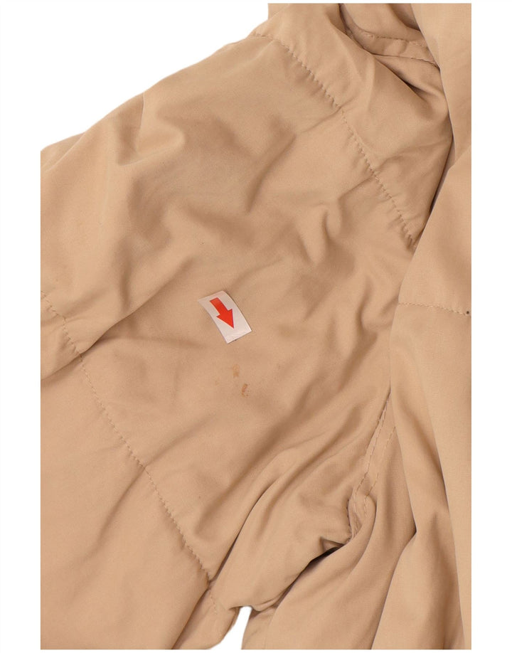 Zara Mens Bomber Jacket UK 40 Large Beige Colorblock Poliéster