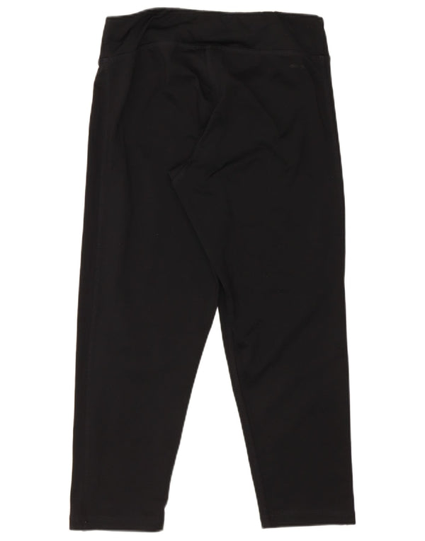 Adidas Leggings Capri para Mujer Reino Unido 8/10 Pequeño Poliéster Negro
