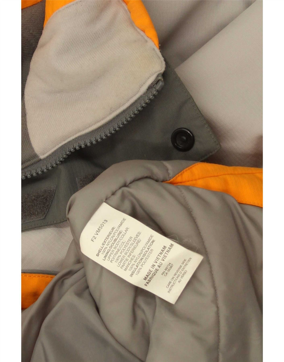 Columbia Chaqueta de esquí con capucha para hombre UK 40 Large Gris Colorblock Poliamida