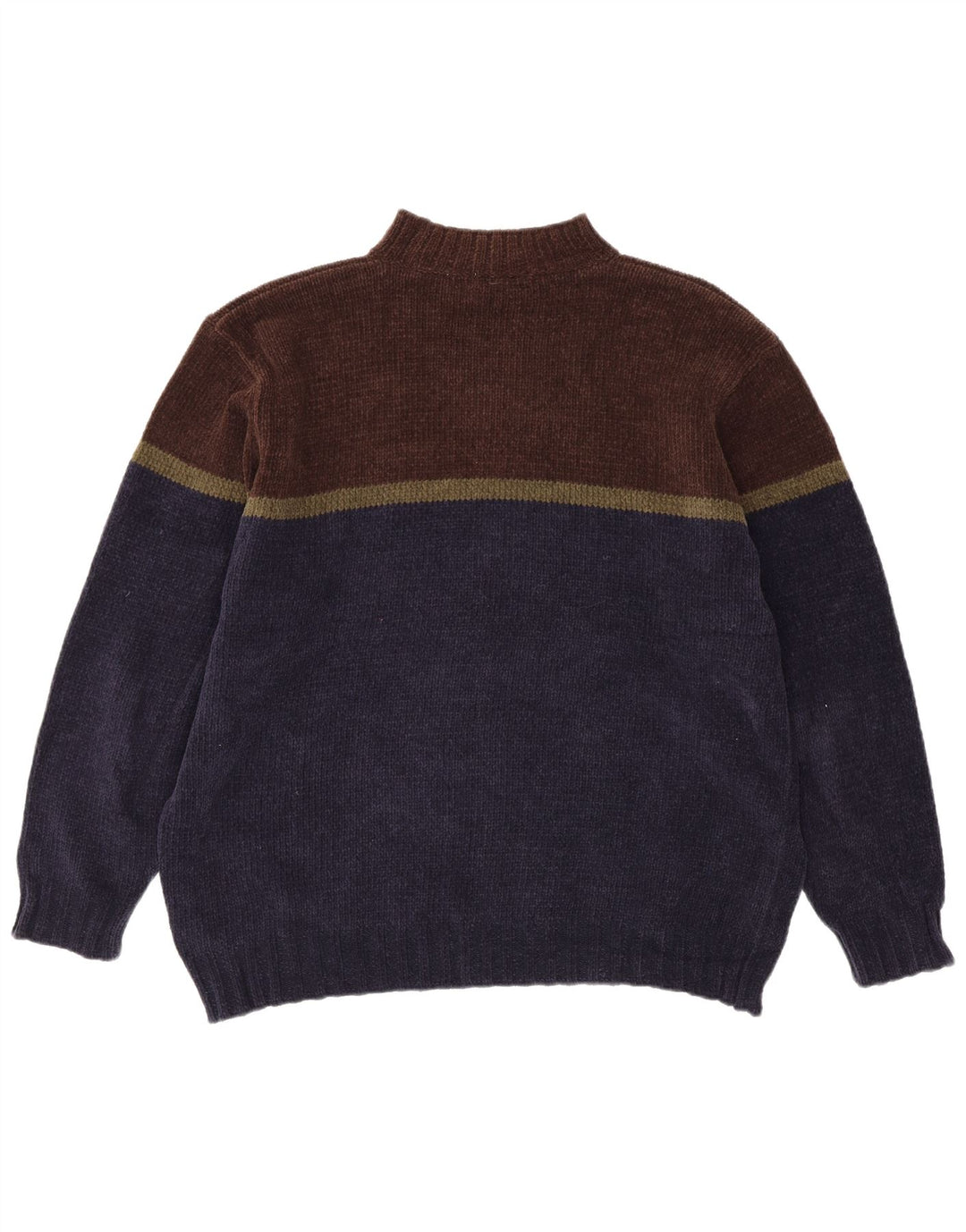 Marks & Spencer Jersey con Cuello Alto para Hombre XL Azul Marino Colorblock