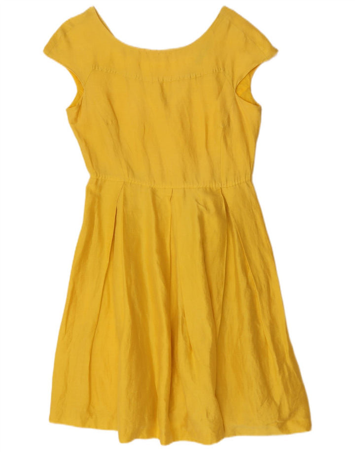 Max Mara Vestido acampanado de fin de semana para mujer UK 44 Amarillo mediano