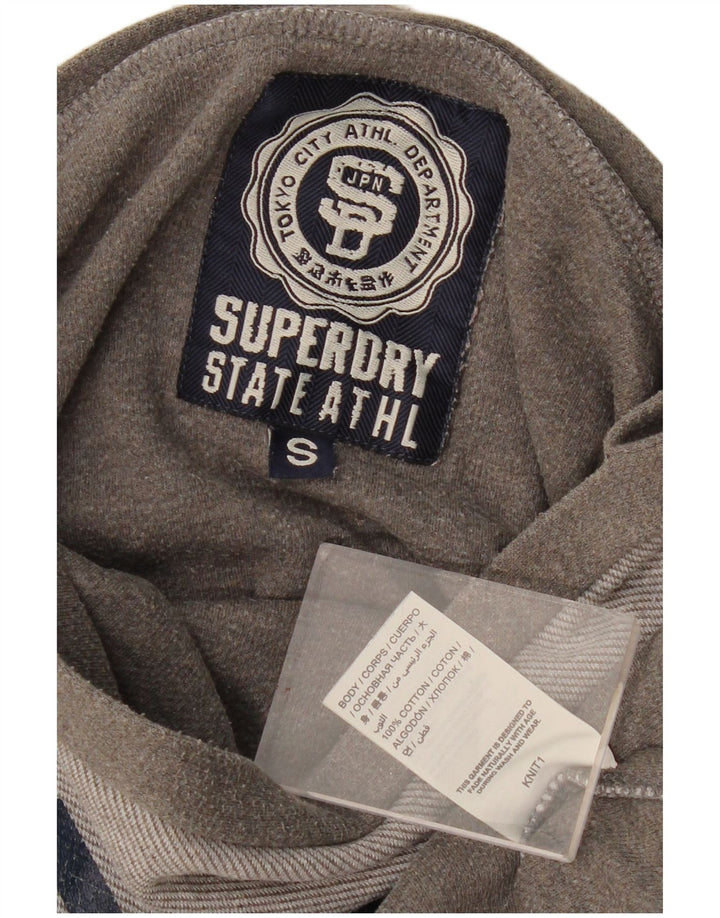 SUPERDRY Jersey con estampado gráfico extragrande para mujer UK 10 Small Grey