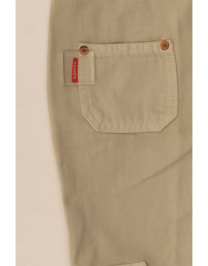 Pantalones cargo acampanados vintage para mujer W22 L31 Beige