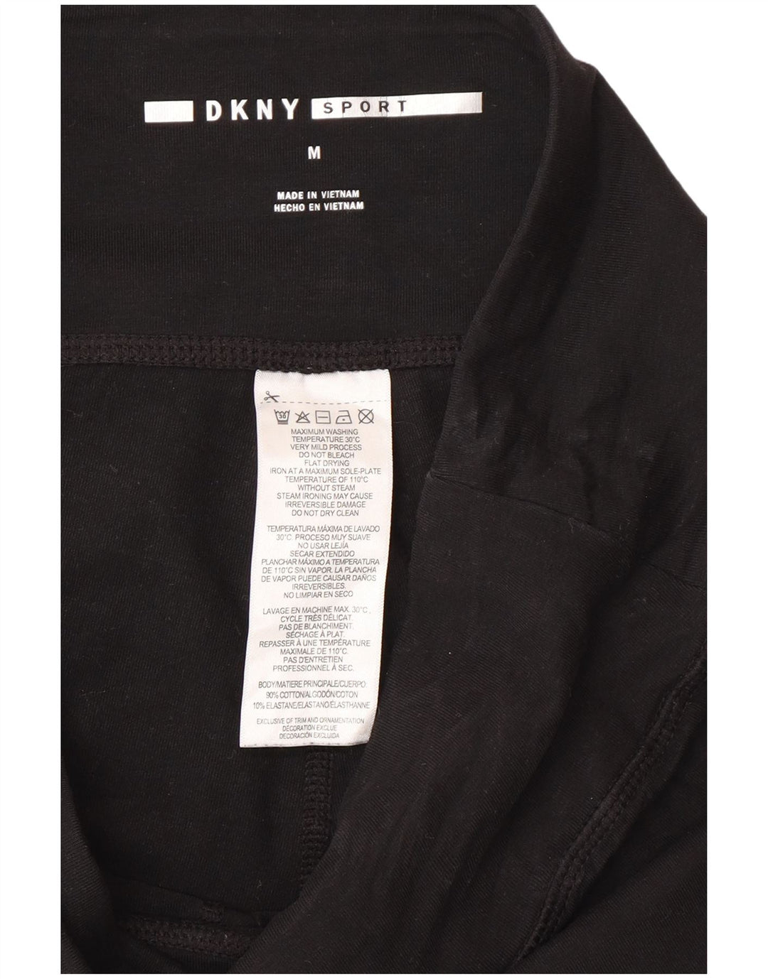 Dkny Leggings gráficos para mujer UK 12 Mediano Algodón negro