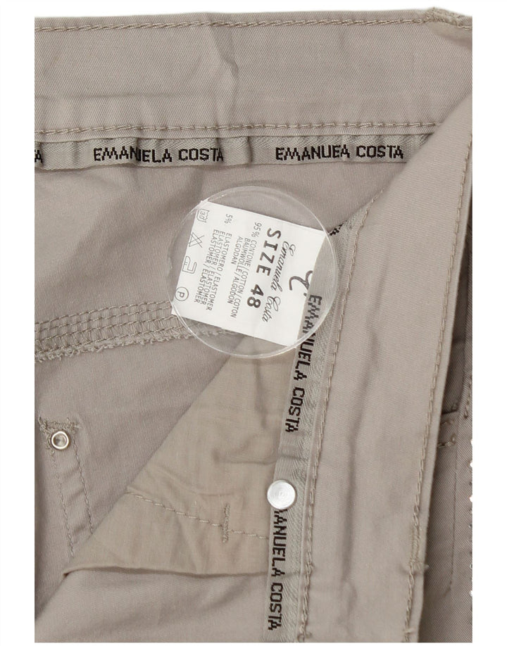 Emanuela Costa Pantalones Casuales Slim para Mujer W30 L28 Algodón Gris